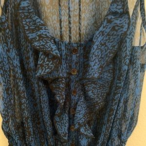 Black & Blue Sheer Small Tank